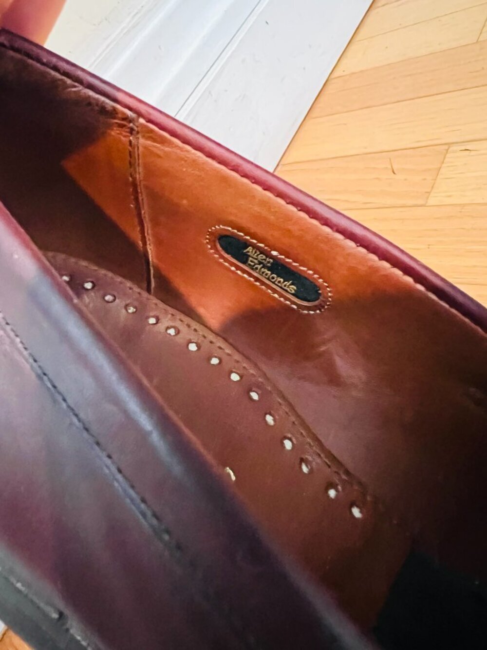 Allen Edmonds 3872 Presidio Oxblood Leather Slip On Penny Loafer Men's 10.5 D - Picture 11 of 16